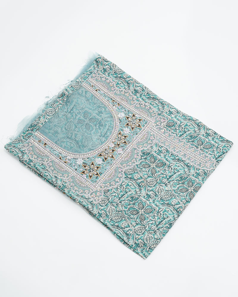 Teal Floral Motif