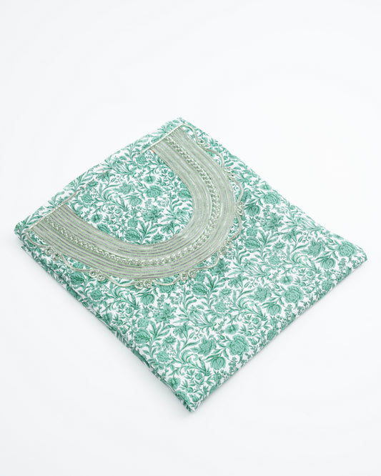 Emerald Floral Cotton